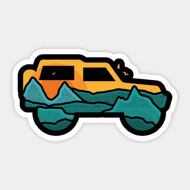 4x4 vibes Sticker by Johann Brangeon